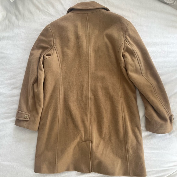 L. L. Bean Early 2000s Vintage Classic Wool Pea Coat Camel Women's 14 - Picture 2 of 11